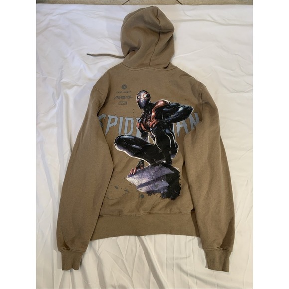 Marvel Spiderman men's beige hoodie, small size - Picture 3 of 3